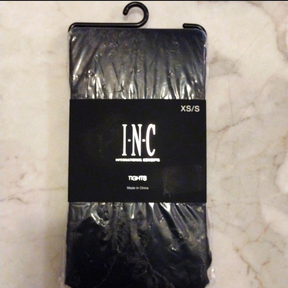 INC jacquard floral tights XS/S - Picture 4 of 5